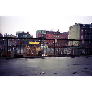 Construction site on the Tufts-New England Medical Center campus, bordering Chinatown