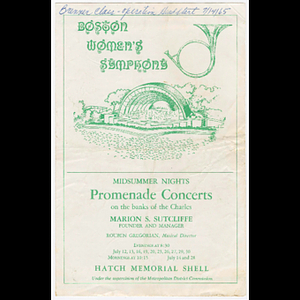 Boston Women's Symphony midsummer nights Promenade Concerts
