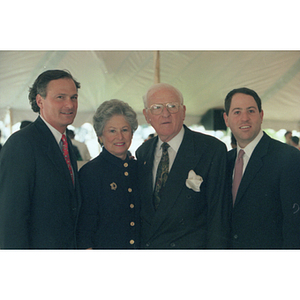 Harvey Krentzman poses with his family at the Krentzman Quadrangle dedication ceremony