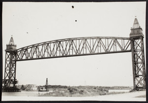 A view of the new Cape Cod Canal railroad lift bridge