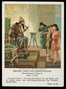Daniel and his companions, Little Pilgrim lesson pictures, September 10,, vol. 23, 3rd quarter, 1911, no. 3, part 11, Pilgrim Press, Boston; New York; Chicago, 1911