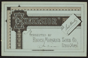 Excelsior, by Bret Harte, Enoch Morgan's Sons Co., 440 West Street, New York, New York, undated