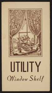 Utility window shelf, Irving B. Van Wert, Amherst, Mass., undated