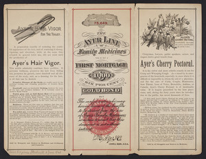 Circular for The Ayer Line of Family Medicines, Dr. J.C. Ayer & Co., Lowell, Mass., undated