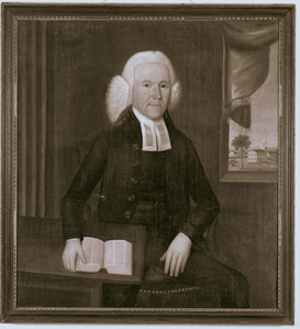 Three-quarter portrait of Reverend James Cogswell, seated, facing front, location unknown, 1795-1799