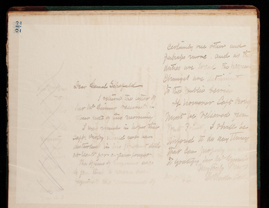 Thomas Lincoln Casey Letterbook (1888-1895), Thomas Lincoln Casey to General Schofield, November 1, 1892