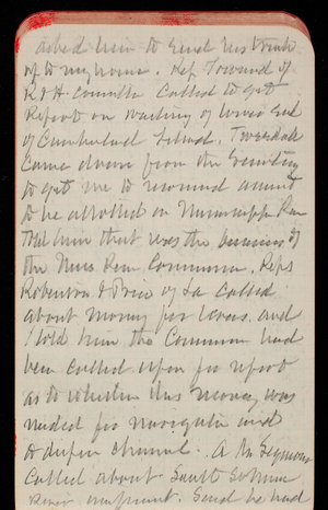 Thomas Lincoln Casey Notebook, February 1890-April 1890, 35, asked him to send his trunk