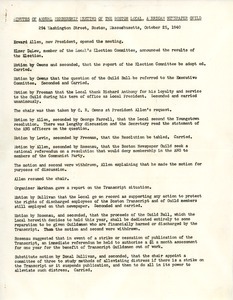 Minutes of annual membership meeting of the Boston local, American Newspaper Guild