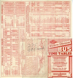 Western Division bus time tables
