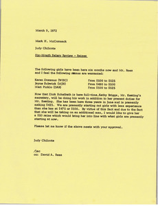 Memorandum from Judy A. Chilcote to Mark H. McCormack