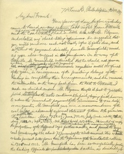 Letter from Benjamin Smith Lyman to Frank Lyman