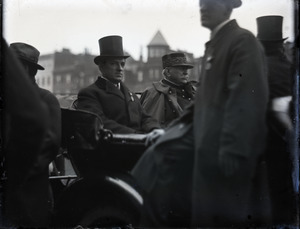 Michael H. Crowley funeral: James Michael Curley and French general in a open horse-drawn carriage