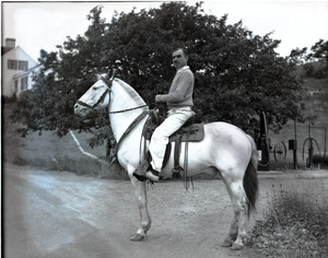 Frank Samuel seated on horseback
