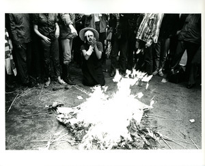 Bonfire at ITT demonstration