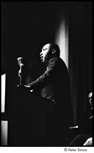 Martin Luther King Jr. rally at the Fieldston School: Martin Luther King Jr. speaking