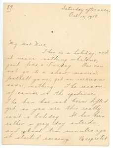 Letter from Letitia Crane to Frank F. Newth