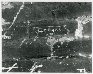 "Rafael" on brick wall