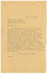 Letter from W. E. B. Du Bois to The World's Work
