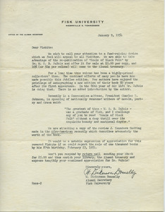 Circular letter from W. Dickerson Donnelly to Fiskite