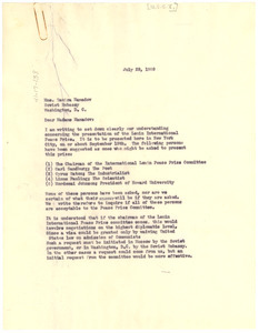 Letter from W. E. B. Du Bois to Soviet Embassy
