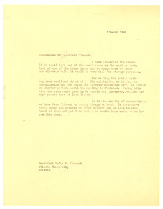 Memorandum from W. E. B. Du Bois to Rufus E. Clement