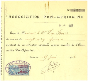 Received from Monsieur Dr. Du Bois