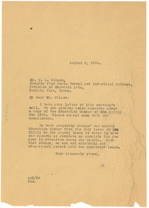 Letter from Crisis to C. L. Williams