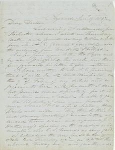 Letter from Samuel J. May to Erasmus Darwin Hudson