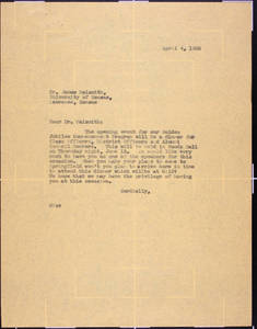 Letter to Naismith from Draper (April 4, 1935)