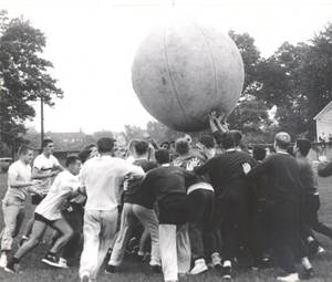 Students Playing Cage Ball