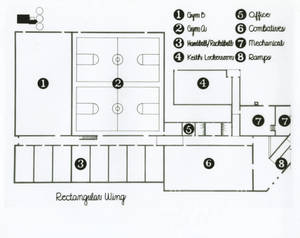 Physical Education Complex Floor Plan/ Map of Rectangular Wing