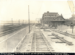 General southerly view of right of way from Crescent Avenue