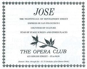 José Sarria at the Opera Club