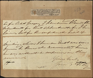 Letter written by John B. Alley