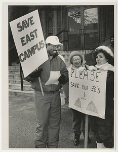 Area Residents protesting proposed development in East Campus (January 13, 1990)