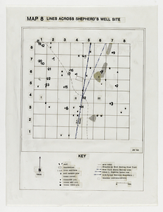Lines across Shepard's well site map