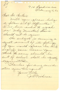 Letter from J. F. Nickens to W. E. B. Du Bois