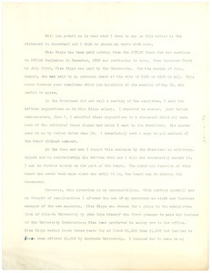 Memorandum from W. E. B. Du Bois to the President, Treasurer and Budget Committee of Atlanta University