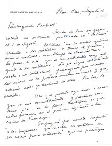 Letter from Jose Manuel Astigueta to Robert A. Potash