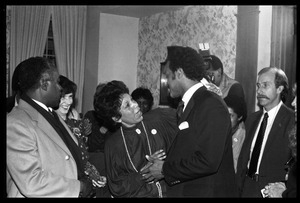 Jesse Jackson greeting supporters at his reception