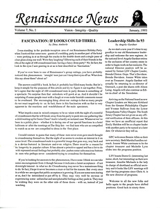 Renaissance News, Vol. 7 No. 1 (January 1993)