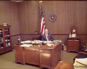 Charles Santos Jr. in his office