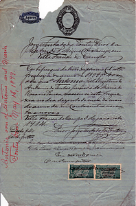 Antonio Fontes Baptismal Record