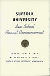 1974 Suffolk University commencement program, Law School