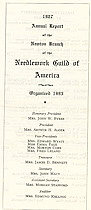1927 Annual Report of the Newton Branch of the Needlework Guild of America