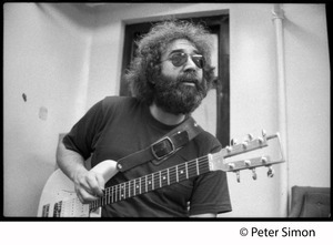 Jerry Garcia with guitar in the studio: Grateful Dead in the studio (Automated Sound)