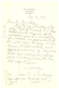 Letter from Phyllis Wheatley Literary Club to W. E. B. Du Bois