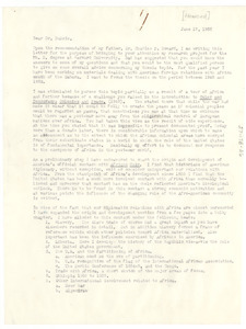 Letter from Lawrence C. Howard to W. E. B. Du Bois