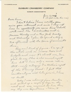 Letter from Kenneth G. Garside to Anne Garside Cann