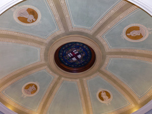 Griswold Memorial Library: rotunda ceiling